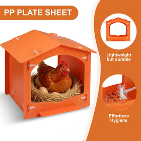 DUPPCOS nesting box easy assembly and bright orange color