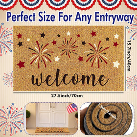 Duraaamo Independence Day welcome mat sized 16 by 28 inches