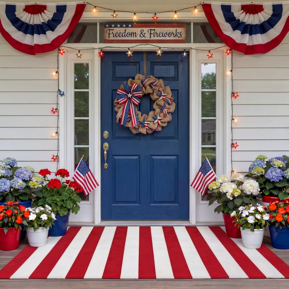 Duraaamo machine-washable patriotic rug makes cleanup simple