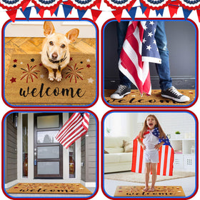 Duraaamo US flag red white blue design enhances curb appeal
