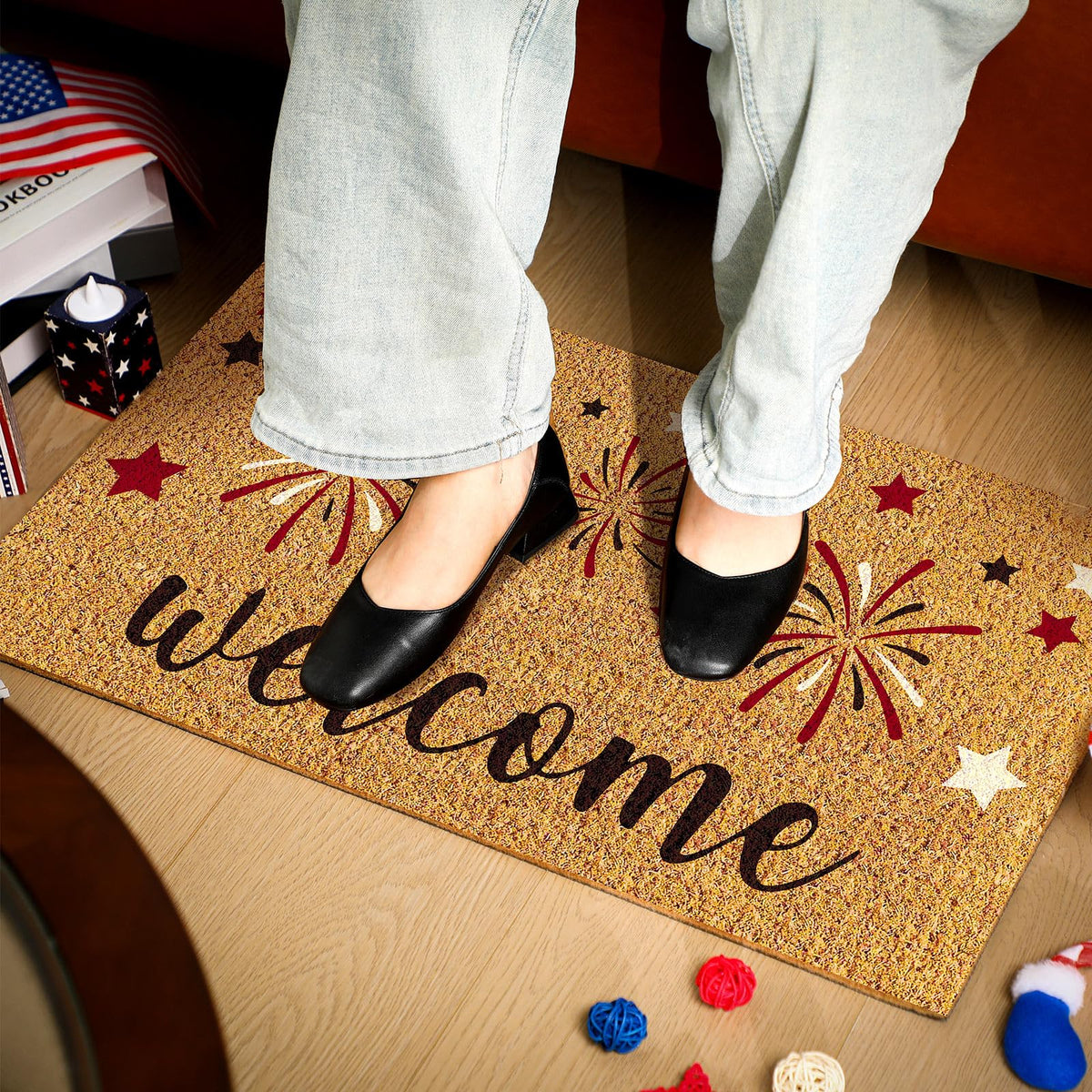 Duraaamo weather resistant mat withstands seasonal outdoor use