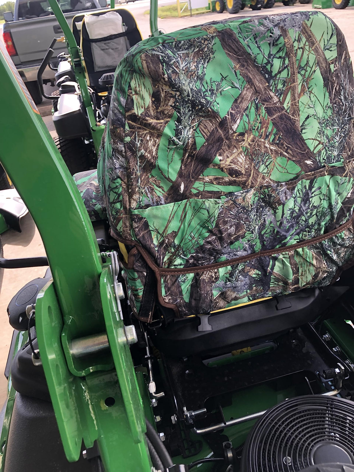 Durafit seat covers show back storage pockets for tools and accessories.