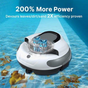 Duraon compatible with in-ground pools up to 50ft for flat-bottom cleaning.