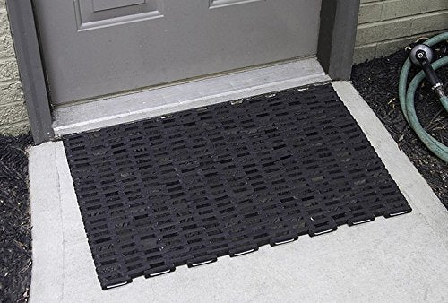 Durite tire-link mat rolls up for easy cleaning and storage after use.