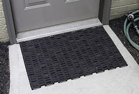 Durite tire-link mat rolls up for easy cleaning and storage after use.