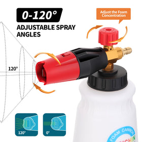 Dusichin 1.04 mm nozzle provides thicker foam at low pressure.