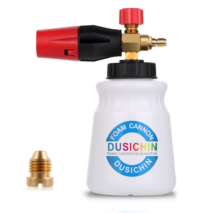 Dusichin foam cannon 1L container for easy, mess-free filling.