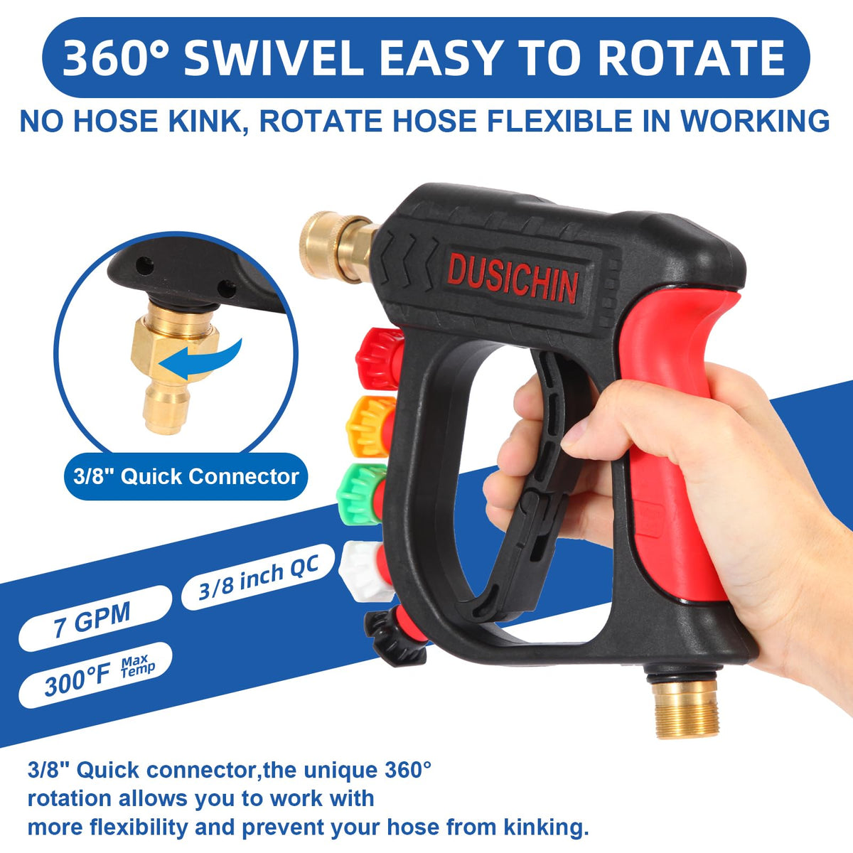 DUSICHIN m22 fittings 14mm 15mm connection securely fits hoses.