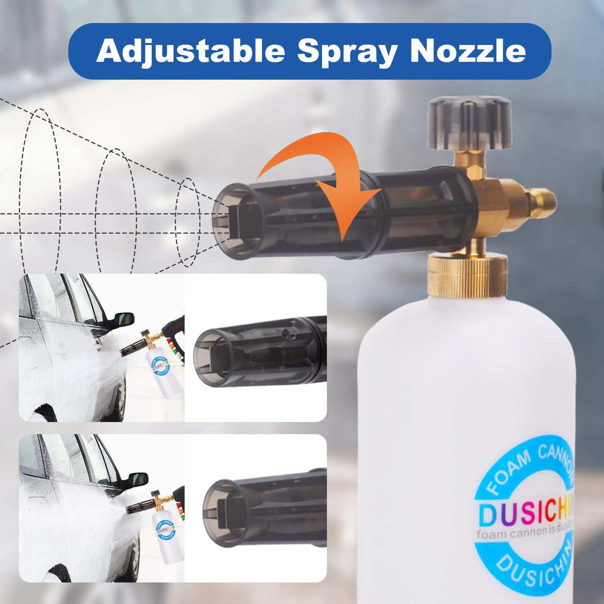 DUSICHIN 15-degree nozzle for efficient wide-area coverage