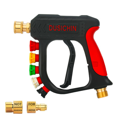 DUSICHIN short wand pressure-washer gun for precise, convenient cleaning.