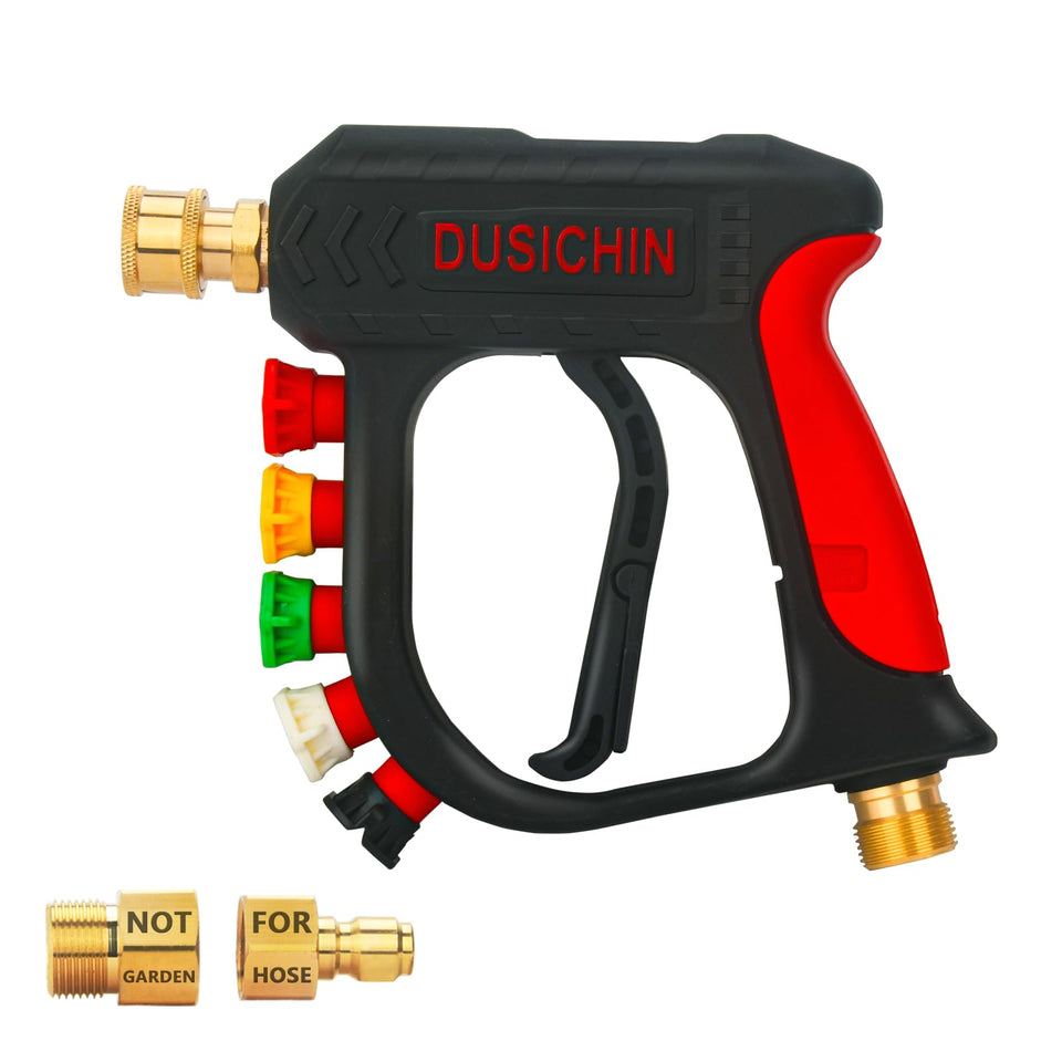 DUSICHIN short wand pressure-washer gun for precise, convenient cleaning.