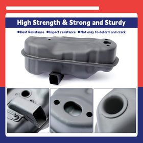Dusledel muffler heat-resistant construction for high-temperature use