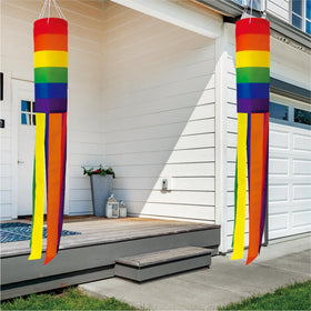 Dusnodu Pride Rainbow Windsock adds bright rainbow accents for celebrations and outdoor gatherings.