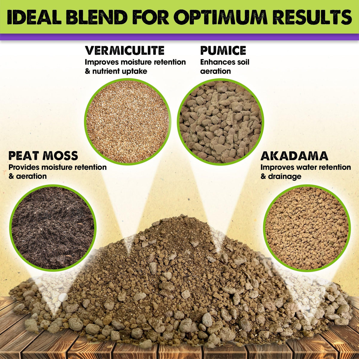 Duspro bonsai soil demonstrates moisture retention for steady root hydration.