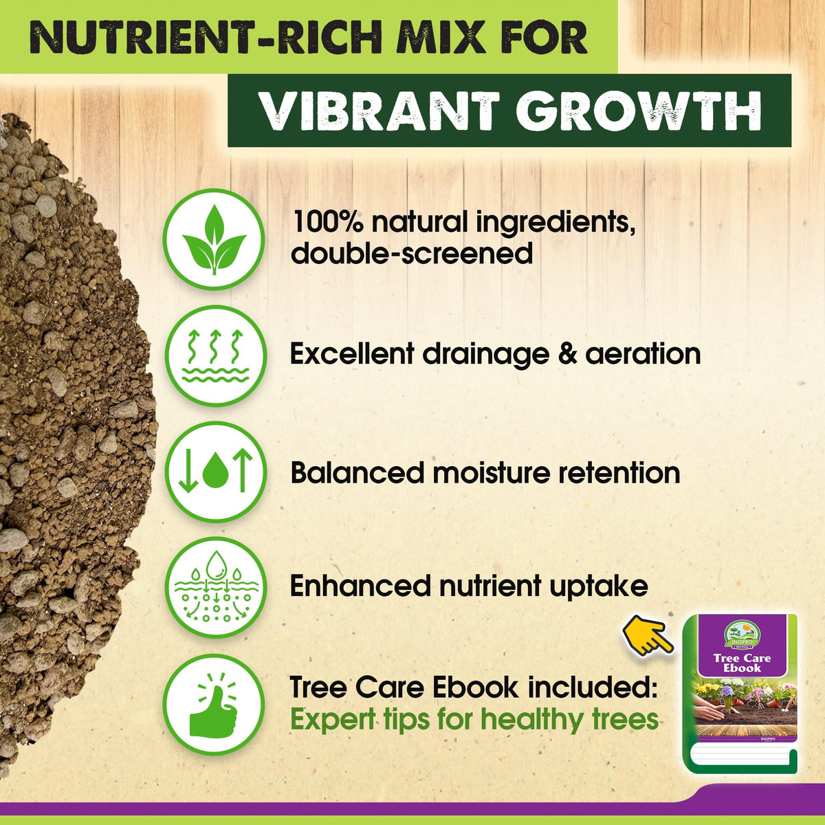 Duspro bonsai soil interior supports root oxygenation and healthy growth.