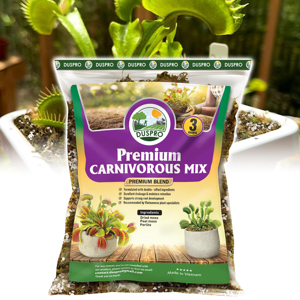 Duspro carnivorous soil mix with forest moss for moisture retention in Venus Flytraps