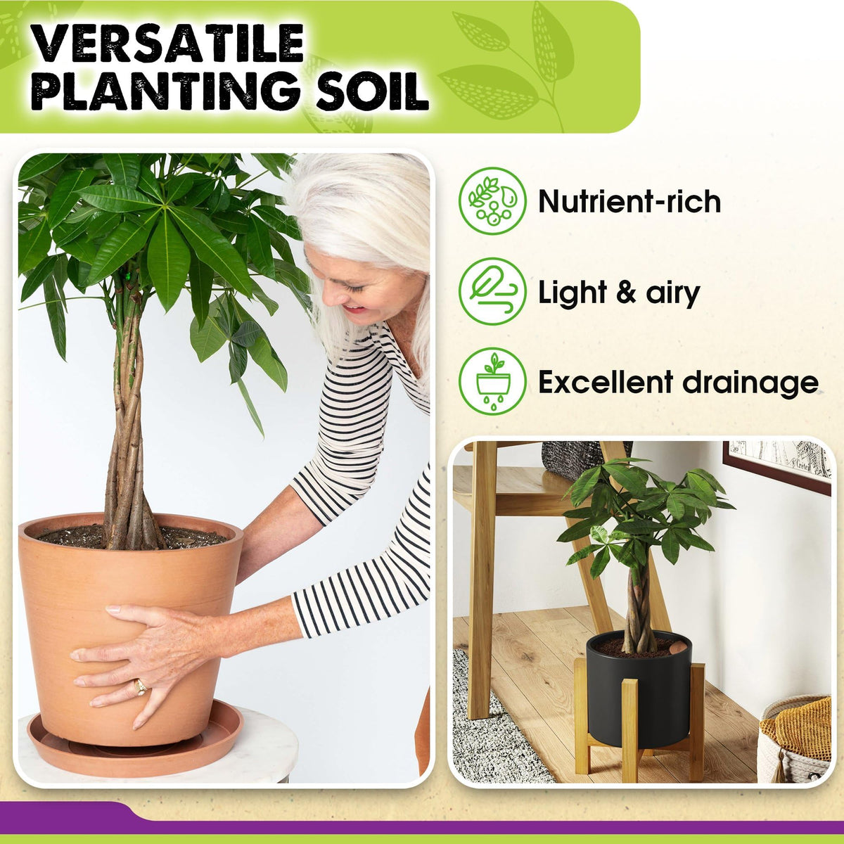 Duspro soil balances drainage and moisture to protect roots
