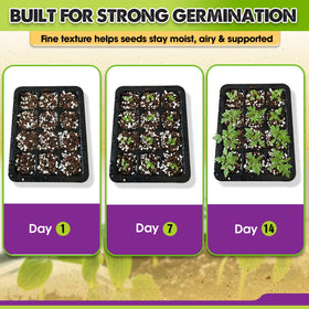 Duspro worm castings provide gentle nutrition for young plants.