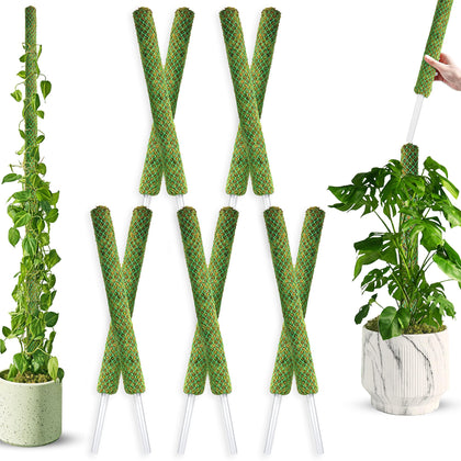 Duspro moss pole 22-inch stackable supports indoor climbing plants for vertical growth.