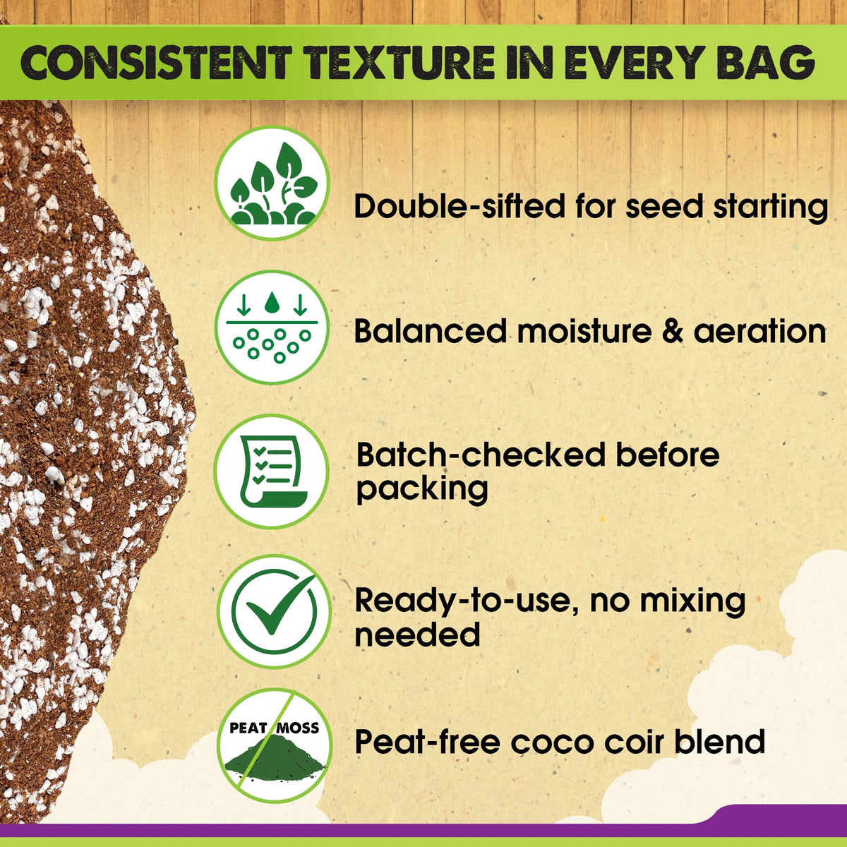 Duspro seed starting mix ideal for tomatoes, basil, and peppers in home gardens.