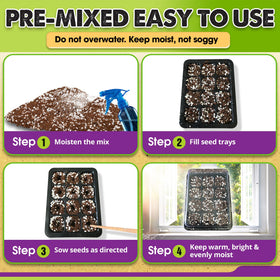 Duspro ready-to-use potting mix saves prep time for veggie seeds.