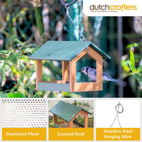 DutchCrafters open tray design allows easy access and fast bird entry