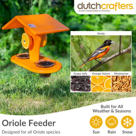 DutchCrafters outdoor-setup showing the feeder in the yard.