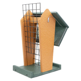 DutchCrafters easy cleaning suggestion for poly peanut feeder with warm soapy water.