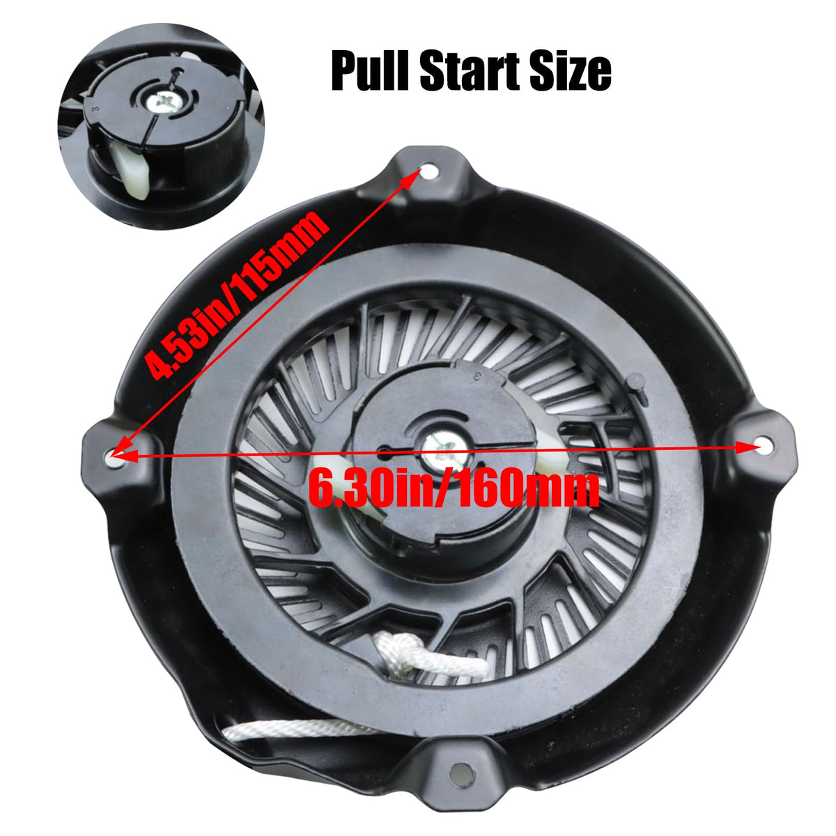 DVBB recoil starter compatible with 693394 and Briggs Stratton models for easy replacement