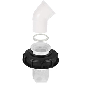 DVECUE IBC tote lid cap with filter on rain tank, filters debris for cleaner water