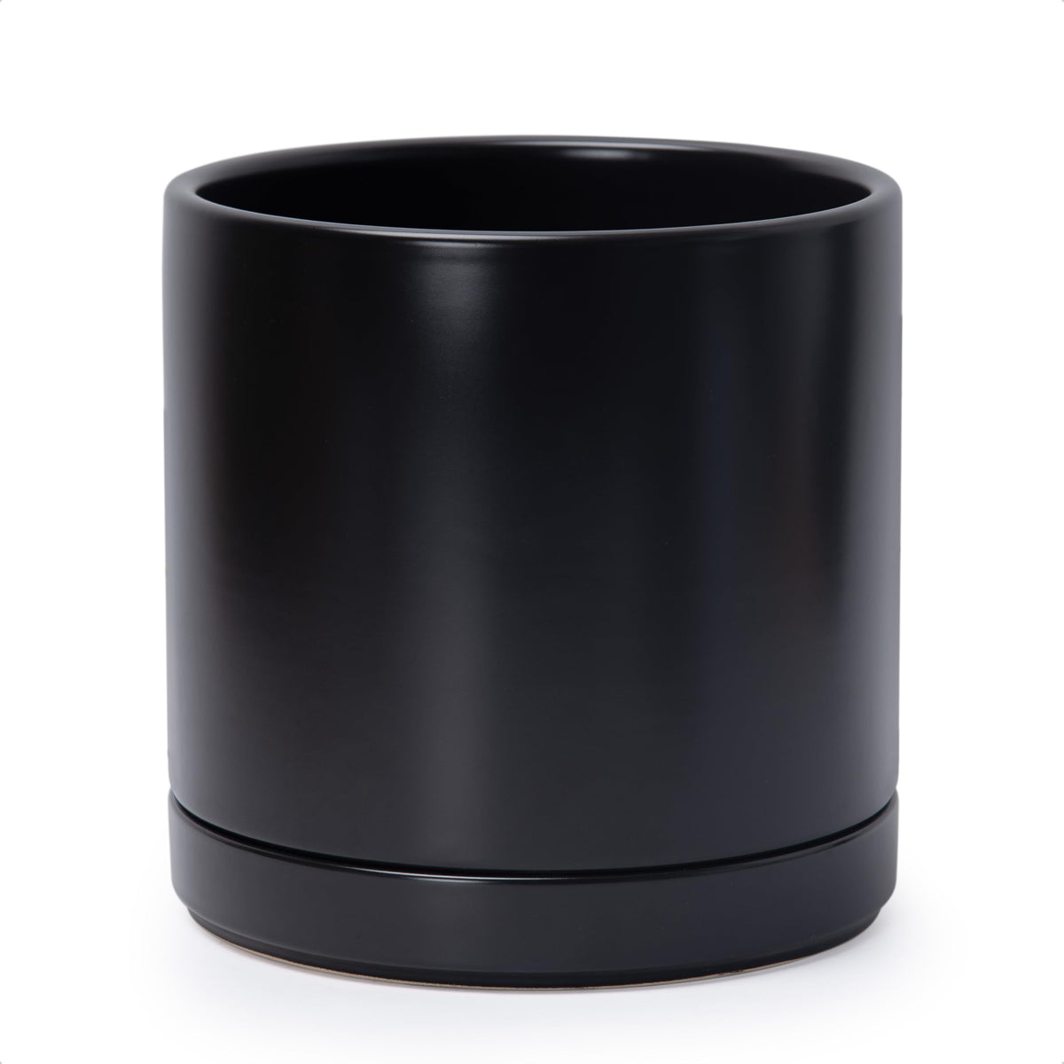 D'vine Dev 10-inch ceramic planter with saucer, perfect for modern indoor greenery.