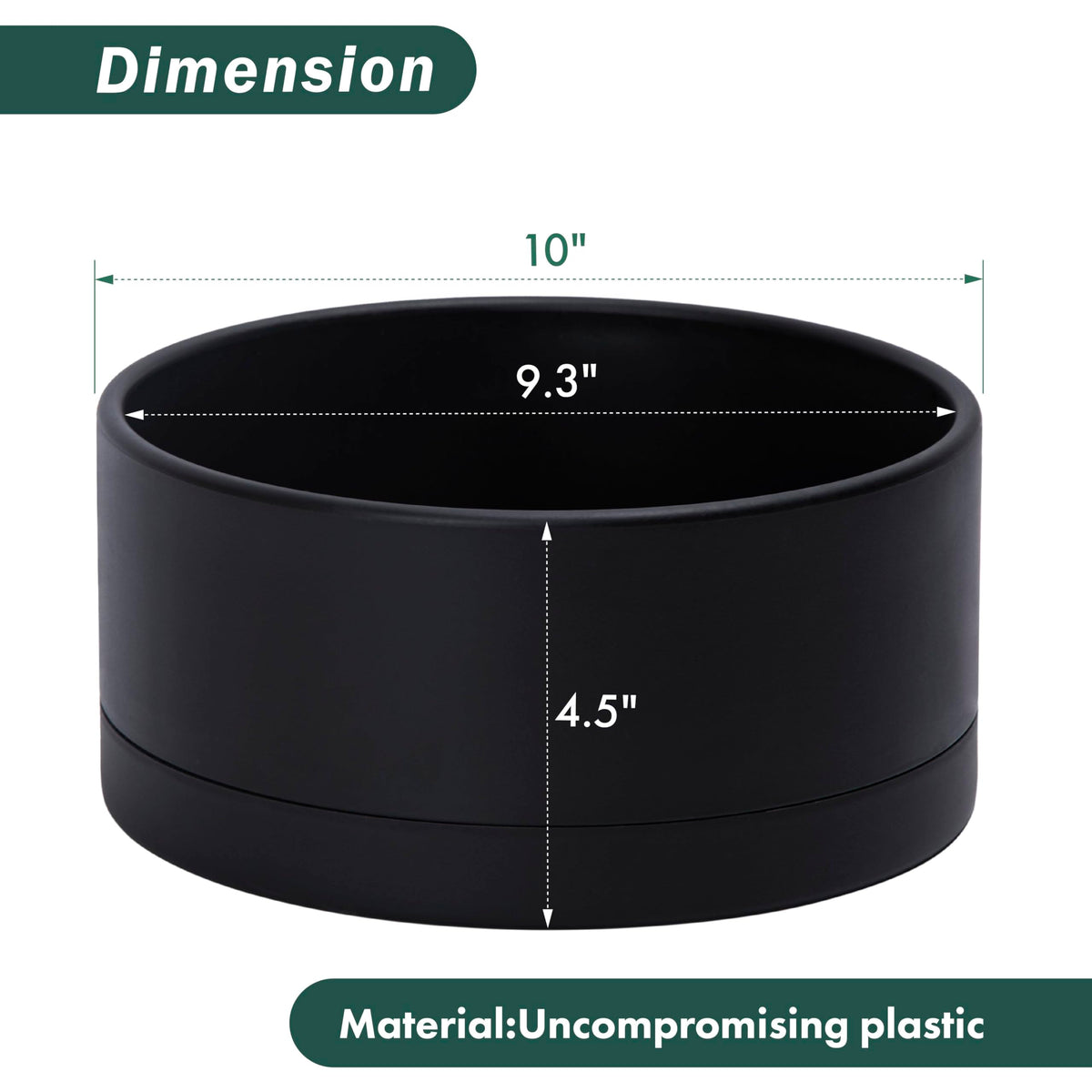 D'vine Dev 10-inch planter side view highlights durable lightweight plastic for easy rearrangement