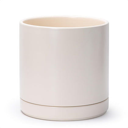 D'vine Dev 10-inch ceramic planter with drainage hole keeps indoor plants well-drained