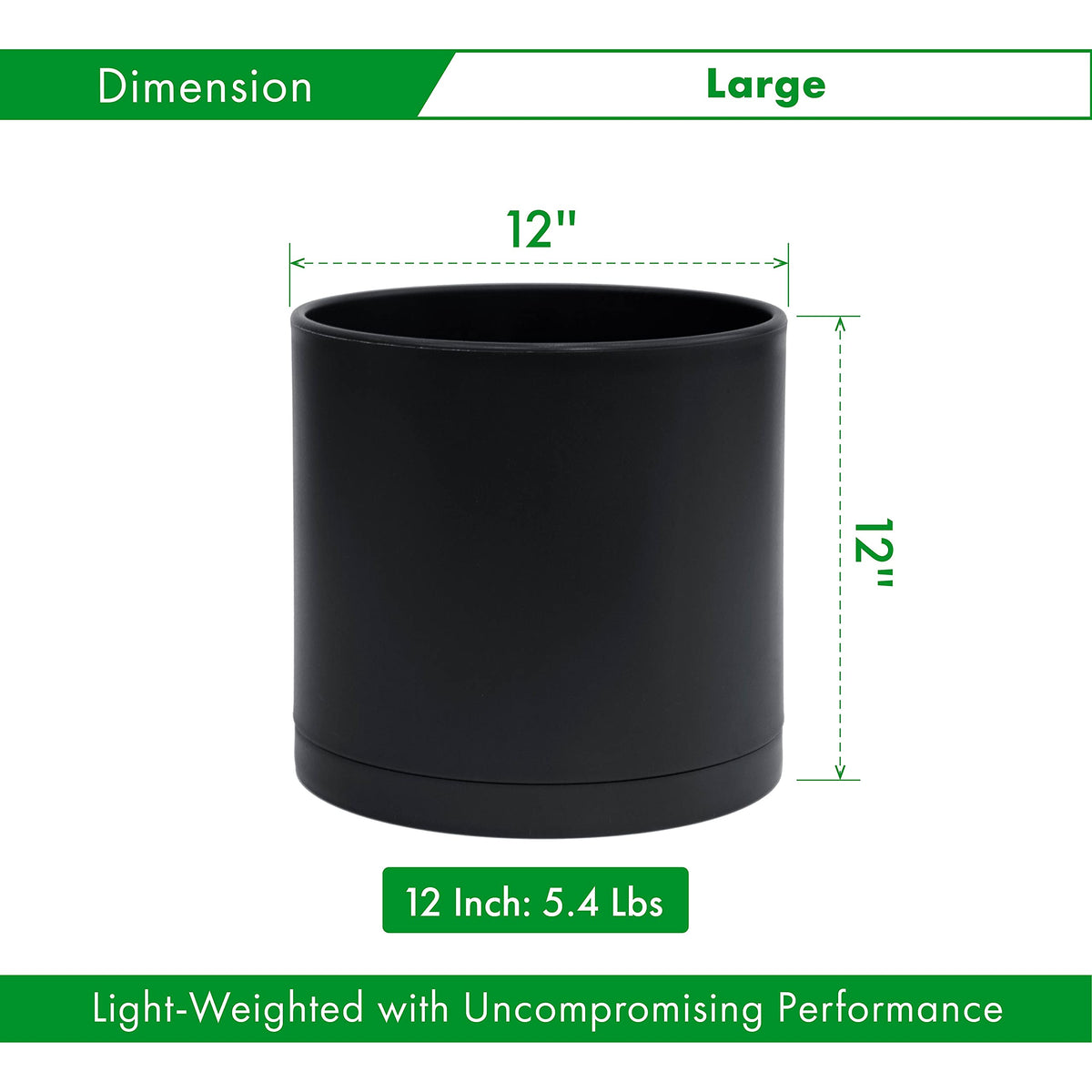 Dvine Dev 12-inch planter with drainage hole and detachable saucer for mess-free watering.