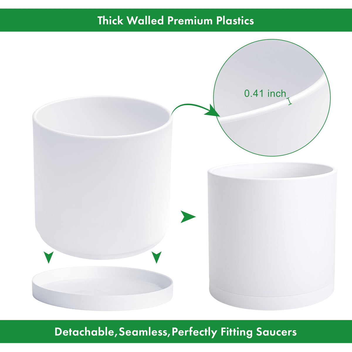 D'vine Dev planter bottom features multiple drainage holes for efficient water flow.
