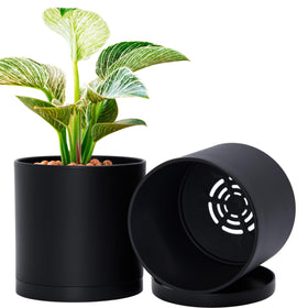D'vine Dev 2-pack 6-inch planter with saucer for space-saving indoor gardening