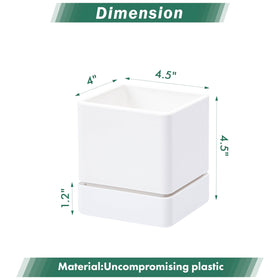 D'vine Dev 4inch planter pot with drainage holes supports healthy watering