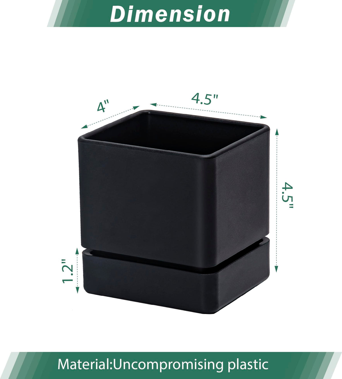 D'vine Dev 4-inch herb planter with detachable saucer for easy cleanup.