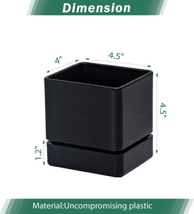 D'vine Dev 4-inch herb planter with detachable saucer for easy cleanup.
