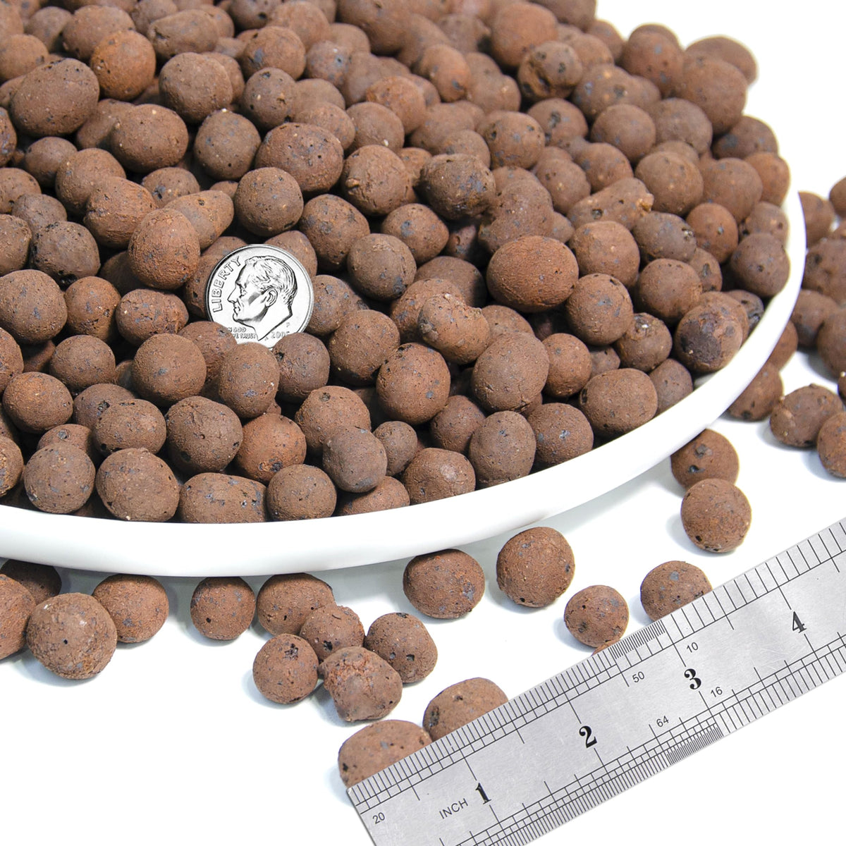 Porous beads support aerated root zones in pots.