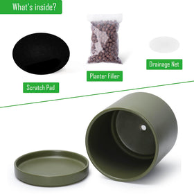 D'vine Dev matching ceramic saucer included for stable display.