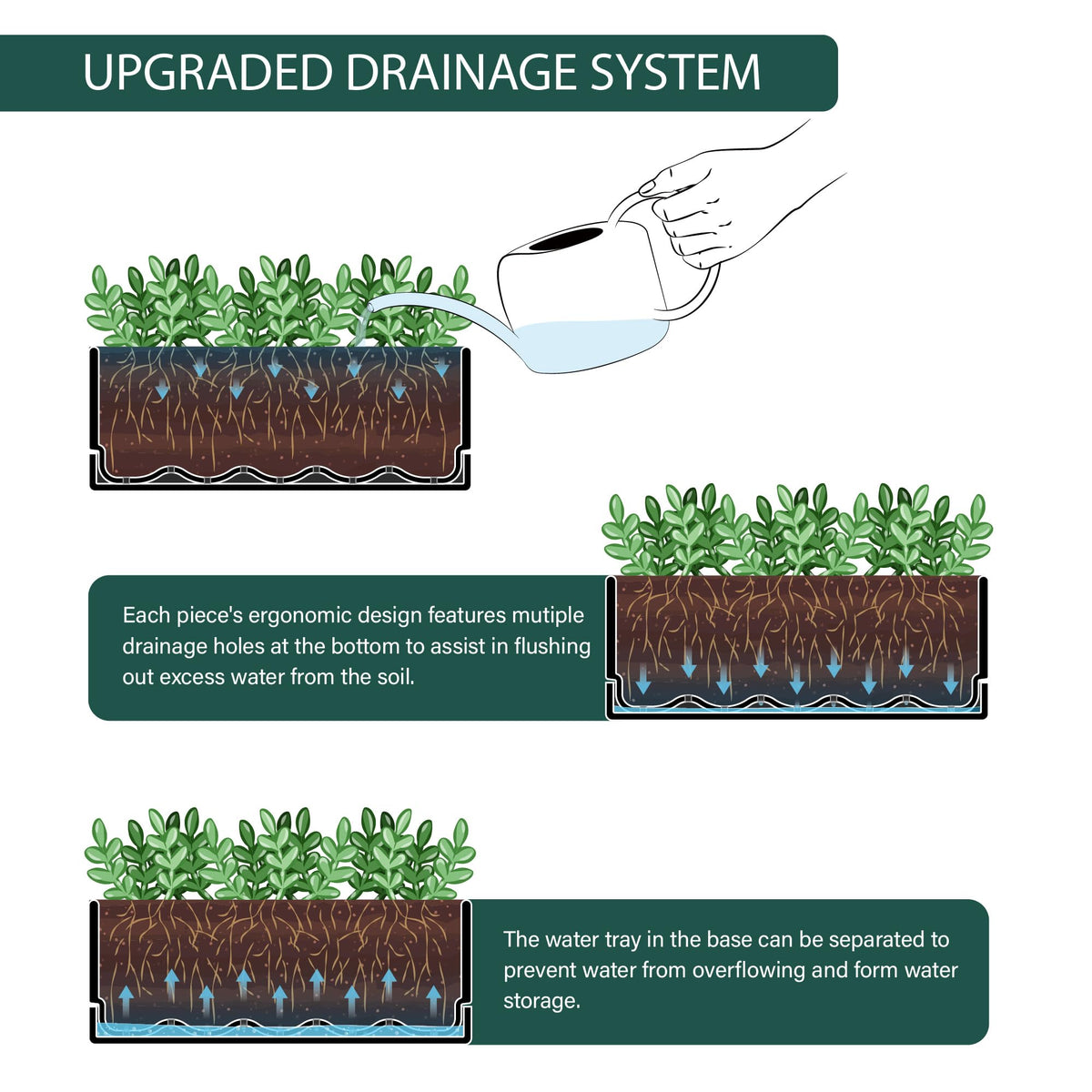 D'vine Dev 12-inch planter set fits windowsills and balconies for easy gardening.
