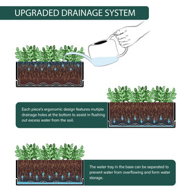 D'vine Dev 12-inch planter set fits windowsills and balconies for easy gardening.