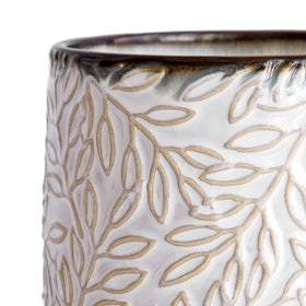 Dvine Dev embossed leaves detail adds tactile elegance to display