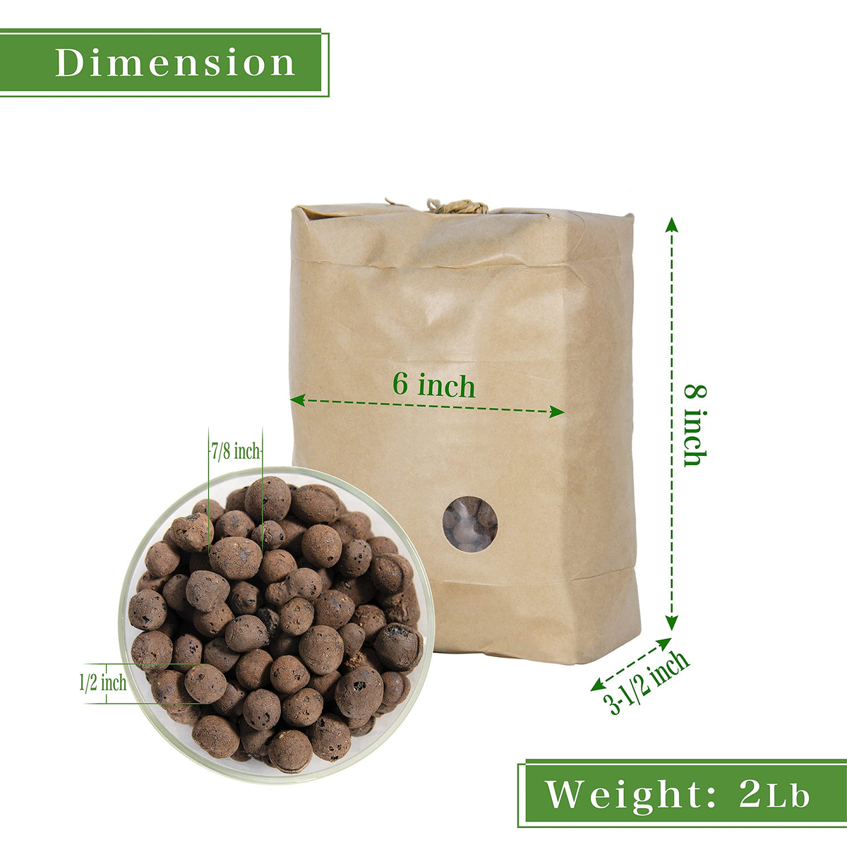 Expanded clay pebbles close-up for better root aeration.