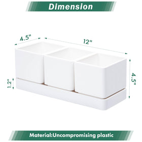 D'vine Dev herb planter set drainage holes promote healthy drainage.