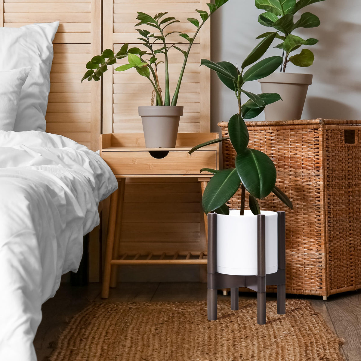 D'vine Dev 8-inch planter showcases greenery with a minimalist profile.
