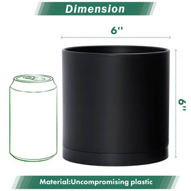 D'vine Dev modern straight cylinder planter enhances minimalist room décor