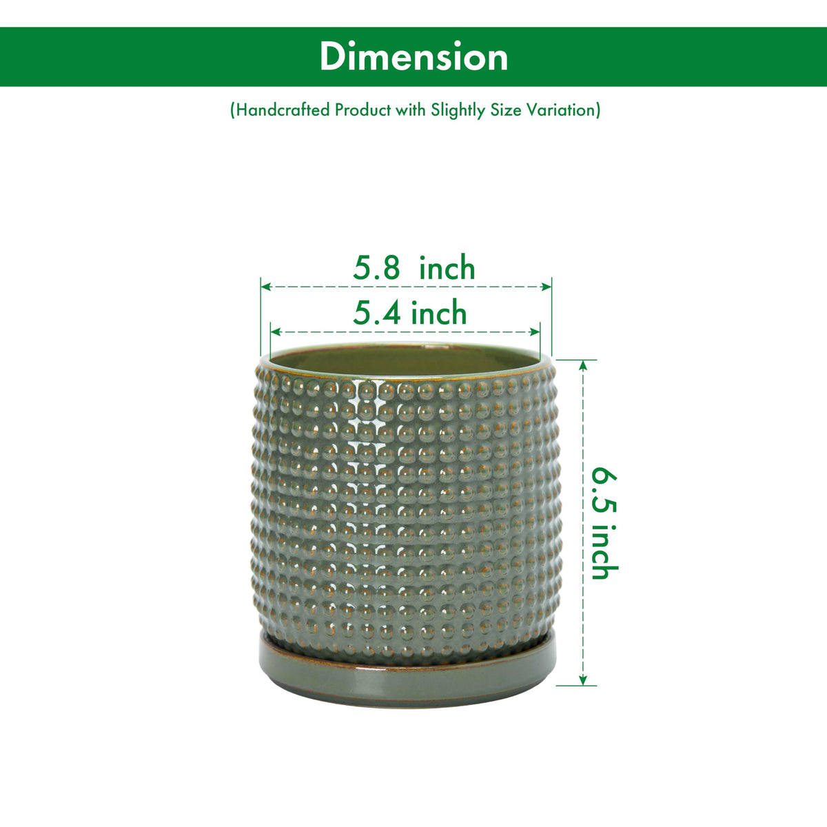 D'vine Dev olive planter with matching saucer for spill-free use.