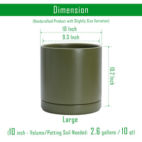 D'vine Dev ceramic planter showing drainage hole design.